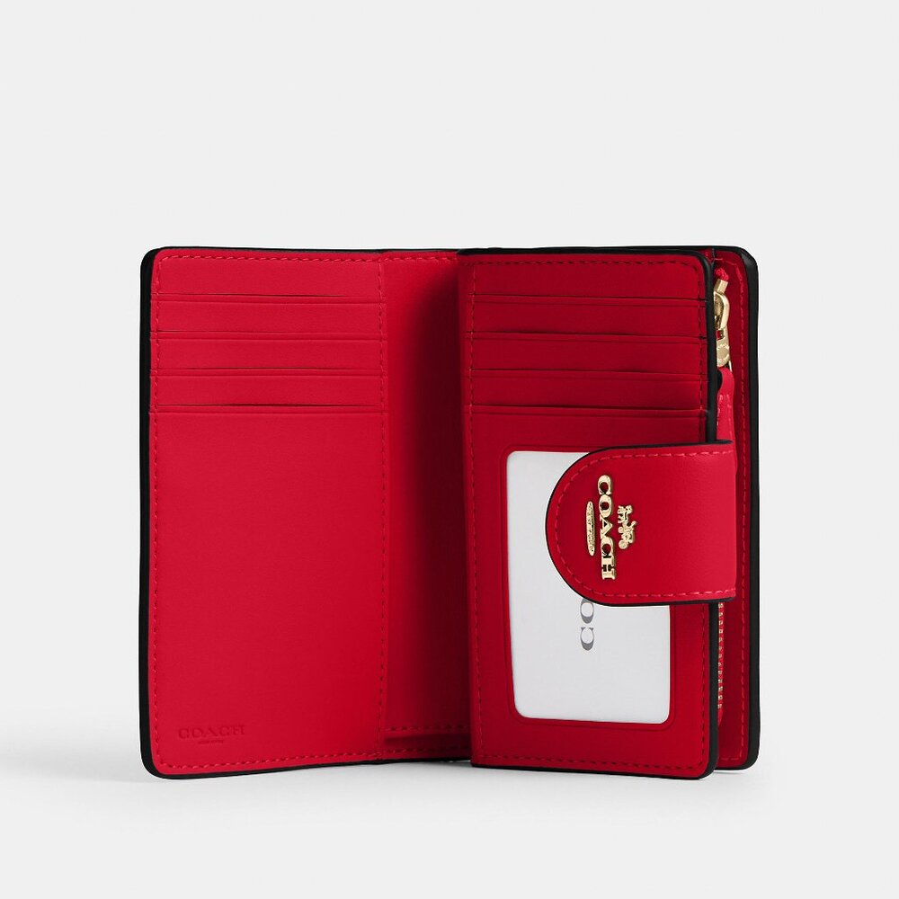 Coach Medium Corner Zip Wallet In Signature Canvas - Picture 3 of 3